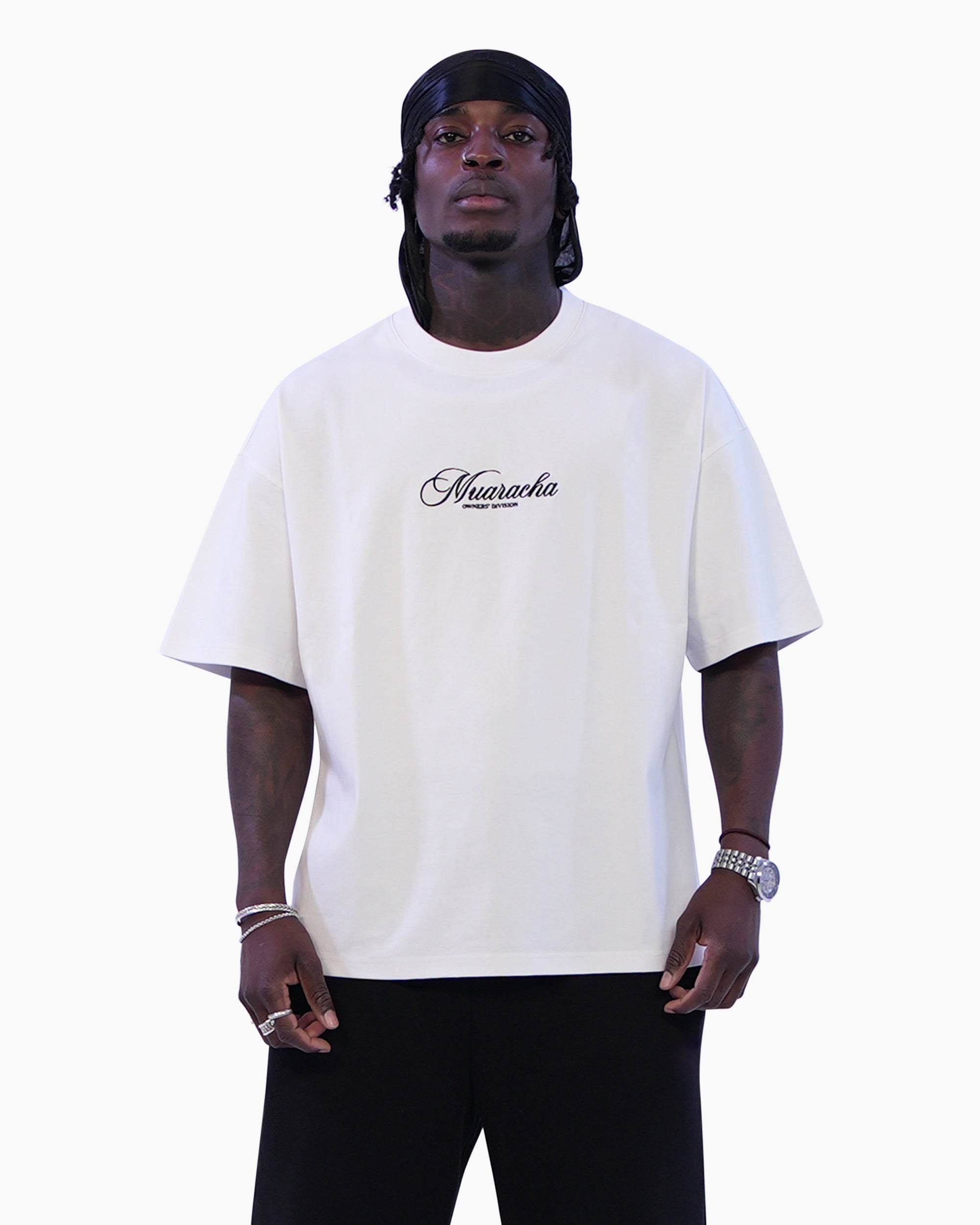 Owners’ Backprint Tee – White - MUARACHA