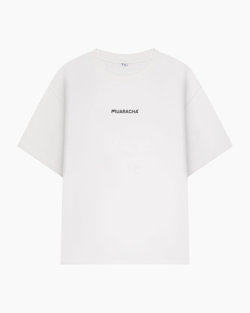 Muaracha Deep Roots Oversize Tee – White, voorkant met klein borstlogo